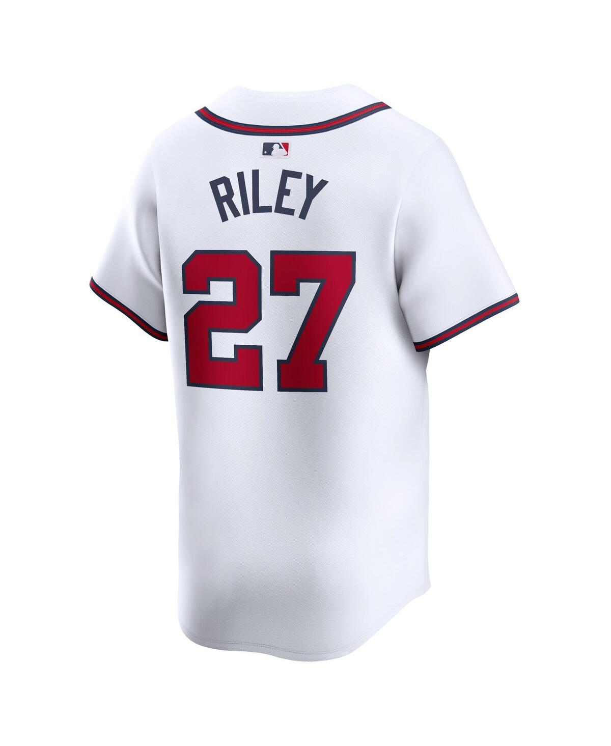 Men's Nike Austin RileyAtlanta Braves Home Limited Player Jersey - White