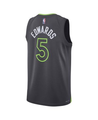 Men's and Women's Anthony Edwards Charcoal Minnesota Timberwolves Swingman Jersey - Statement Edition