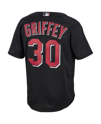 応援グッズ Cincinnati Reds Ken Griffey Jr jersey BL Mitchell & Ness Men's Ken Griffey Jr. Black Cincinnati Reds