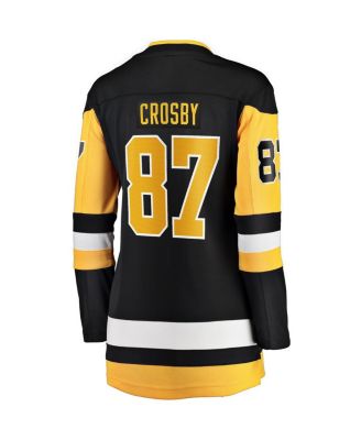 Women's Sidney Crosby Black Pittsburgh Penguins Captain Patch Home Breakaway Jersey