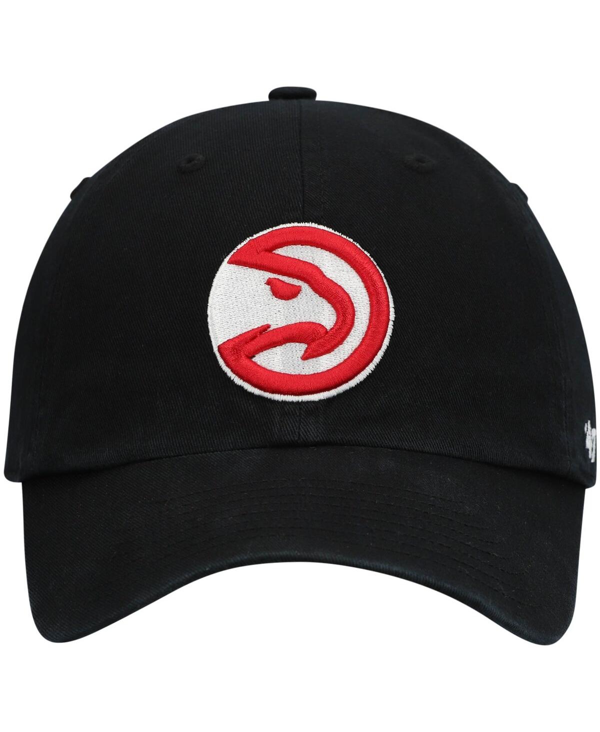 Men's '47 BrandAtlanta Hawks Team Clean Up Adjustable Hat - Black