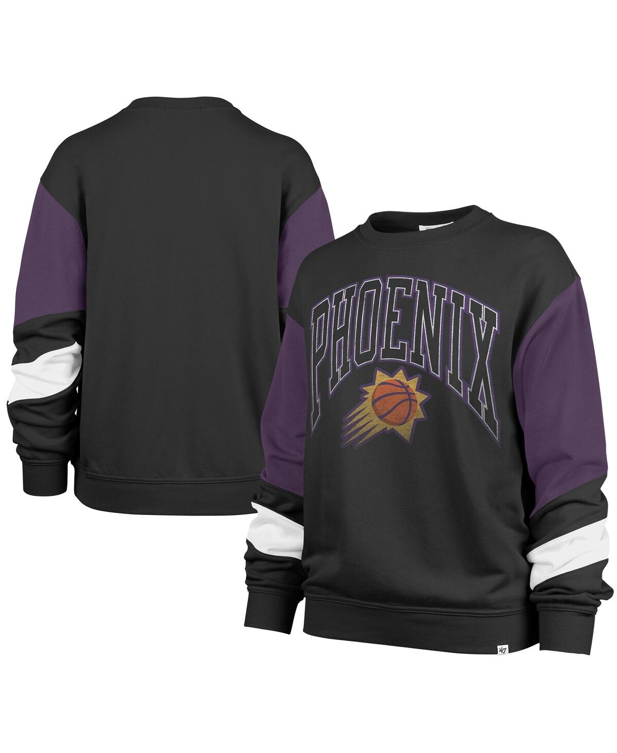Women's '47 Brand Black Phoenix Suns 2023/24 City Edition Nova Crew Sweatshirt - Black