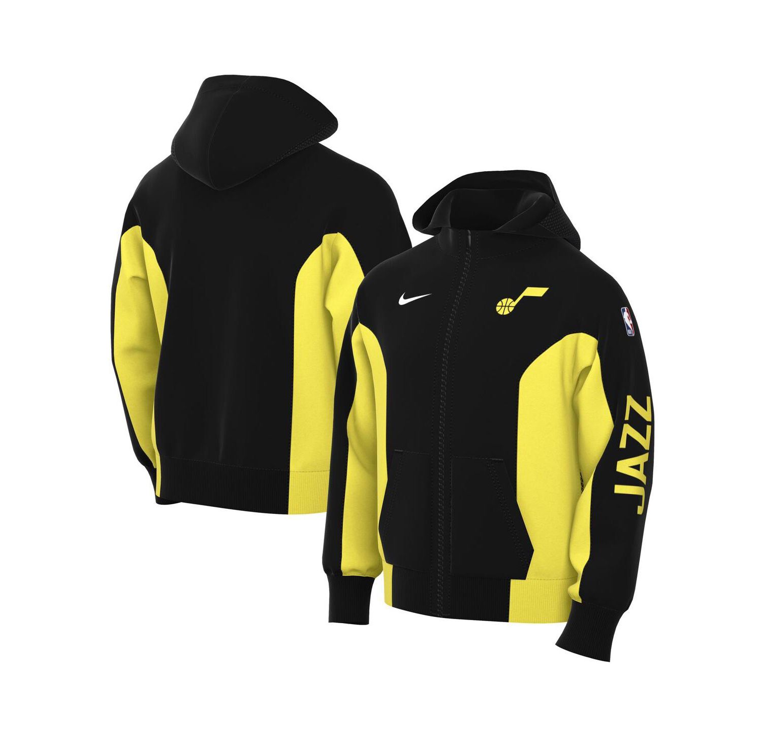 Men's Black Utah Jazz 2023/24 Authentic Showtime Full-Zip Hoodie