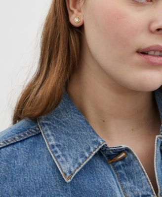 Faux Stone Convertible Halo Stone Stud Earrings