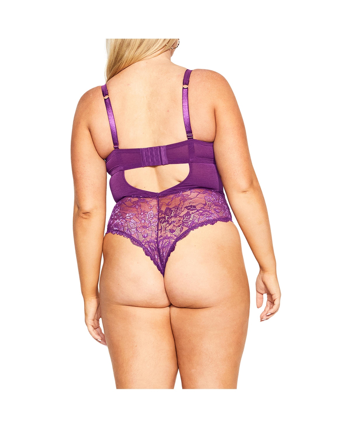 City Chic Plus Size Renay Underwire Lace Bodysuit