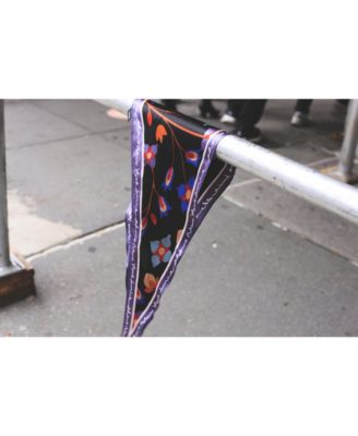 Silk Diamond Scarf Of Purple Garden