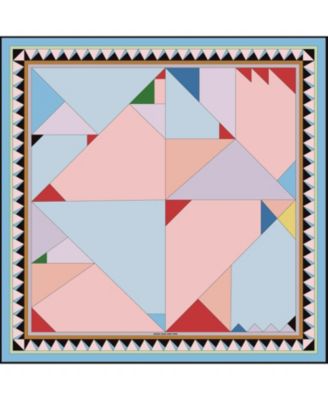 Double Silk Scarf Of Color Recombination