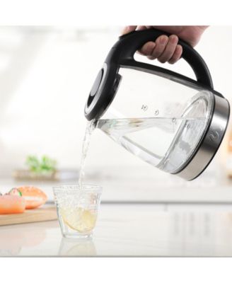 Electric Tea Kettle - 1.8L Glass & Stainless Steel - Uber Appliance