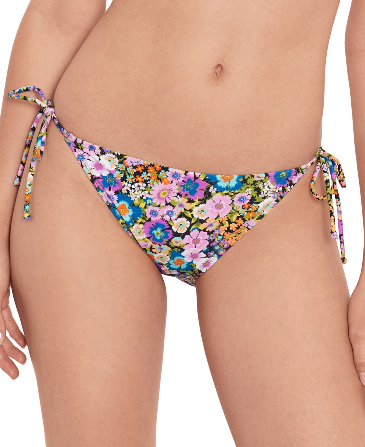Women's Flower Burst Side-Tie Bikini Bottoms, Created for Macy's - Multi
