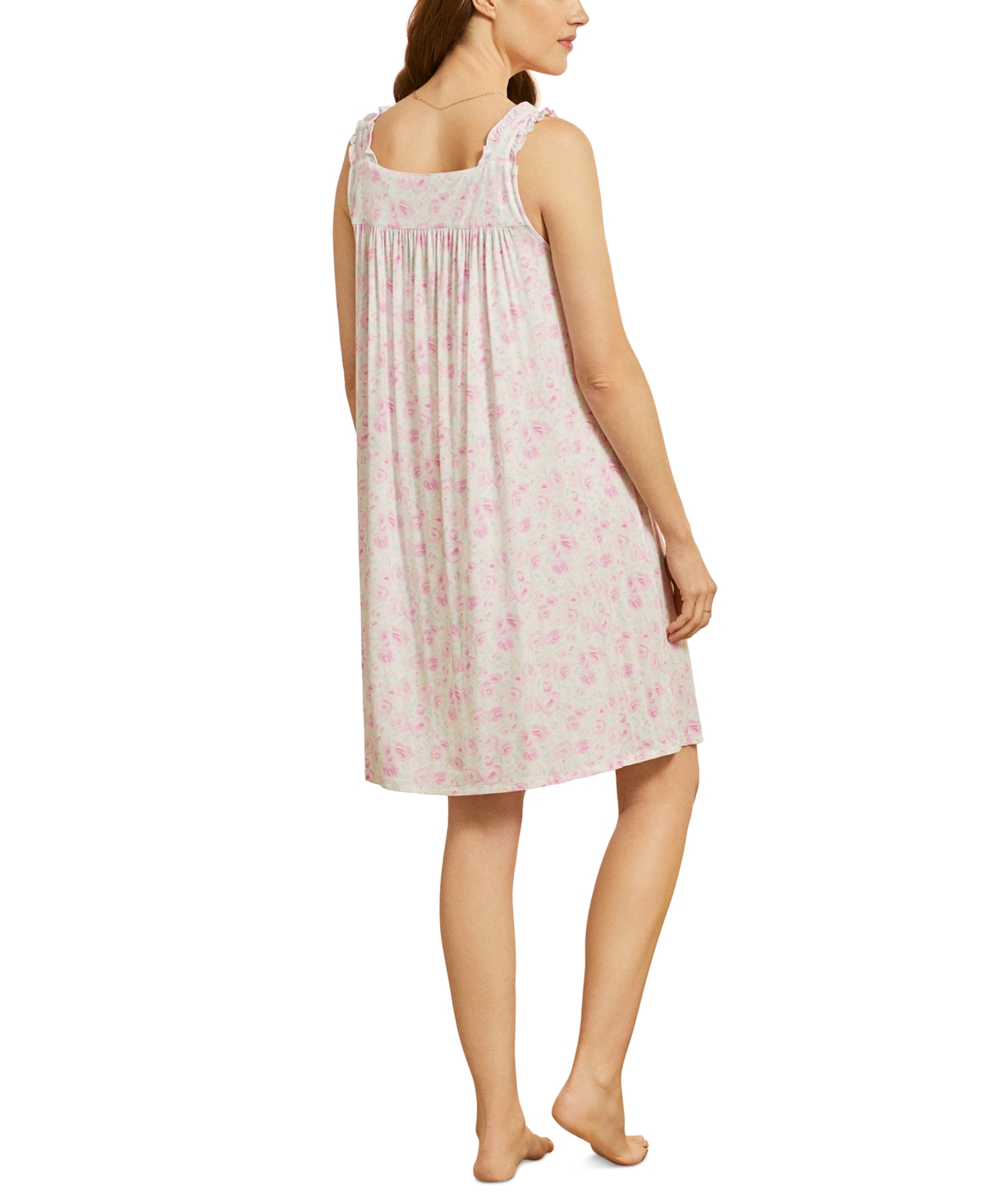 Eileen West Women's Floral Lace-Trim Short Chemise