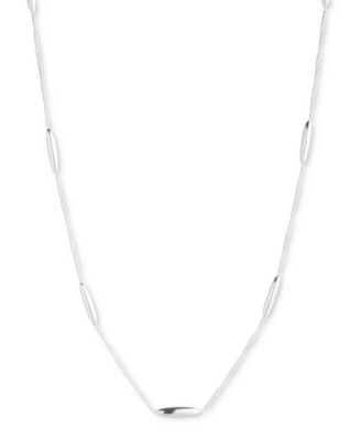 Lauren Ralph Lauren - Sterling Silver Bar Station Collar Necklace, 15" + 3" extender