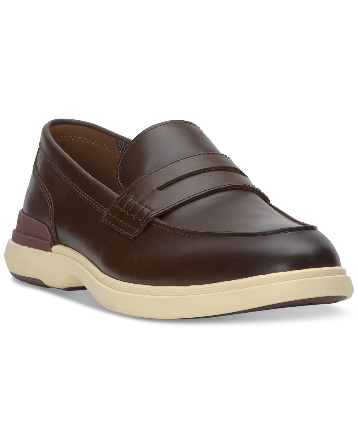 Shop Vince Camuto Men's Freylin Slip-on Hybrid Penny Loafers In Dark Earth Brown