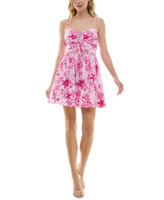 green emerald velvet dress Pink Fit and Flare Dress Short Sleeve Ruched main image 0