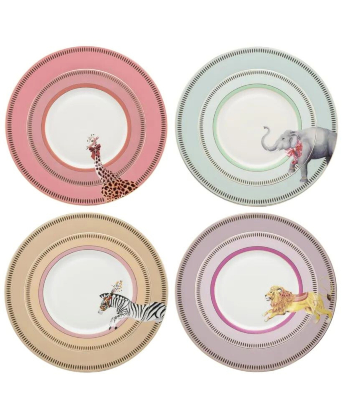 Yvonne Ellen Animal Side Plates, Set of 4