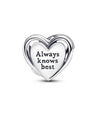 Openwork M0M Heart Charm