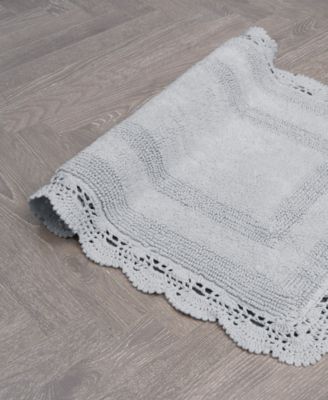 Crochet Reversible Cotton Bath Rug, 17" x 24"