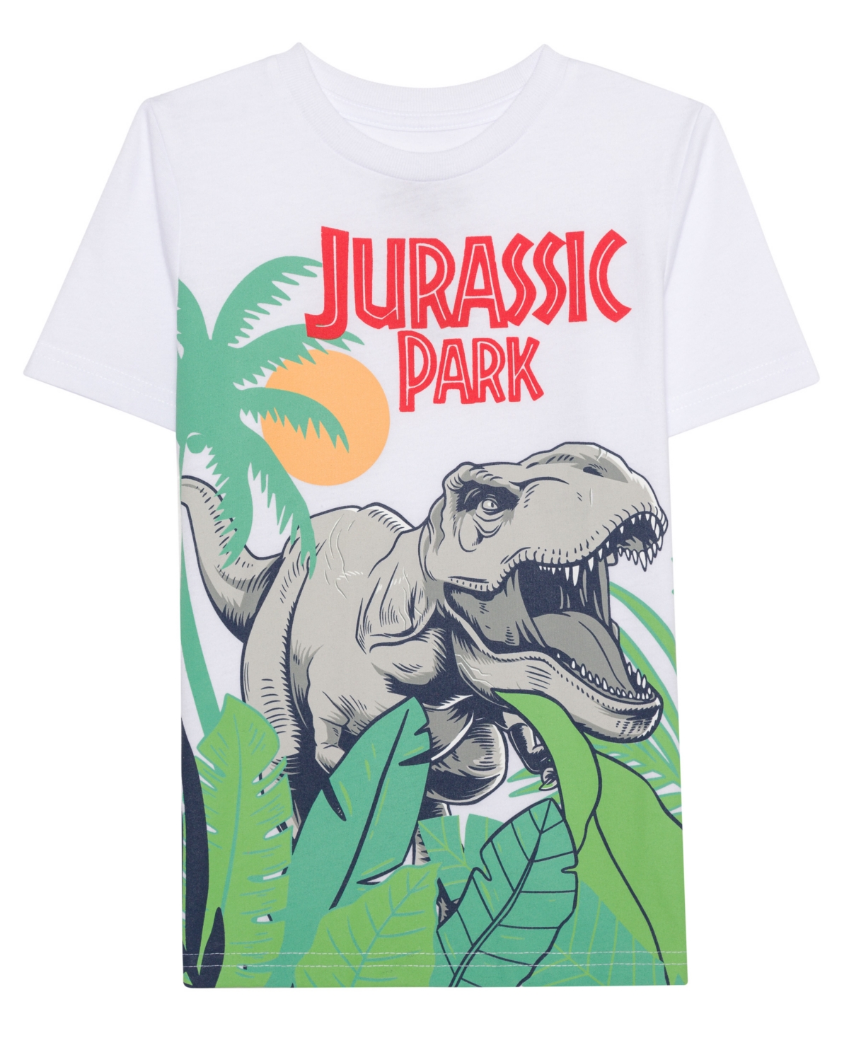 Hybrid Kids' Toddler And Little Boys Jurassic Park Short Sleeve T-shirt In White