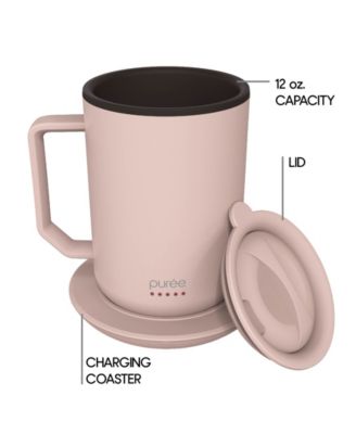 Puree Warming Coffee Mug, 12 oz. Stainless Steel Coffee Mug with Mug Warmer Coaster and Lid&nbsp;
