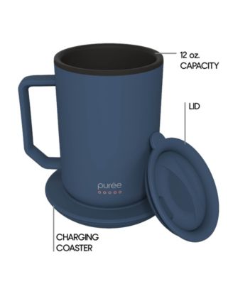 Puree Warming Coffee Mug, 12 oz. Stainless Steel Coffee Mug with Mug Warmer Coaster and Lid&nbsp;