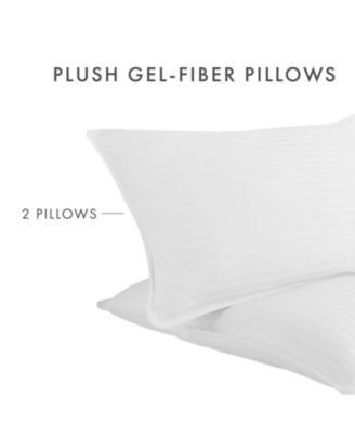 Plush Down Alternative Cooling Gel-Infused Fibers 2-Pack Pillows, Standard