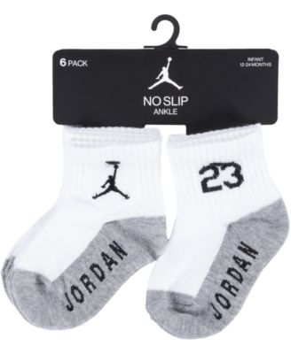 Baby and Toddler Boys Core Jumpman Ankle Socks, Pack of 6