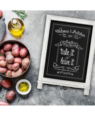 Hanging Or Tabletop Chalkboard With Legs/Wedding Table Sign/Kitchen Countertop Memo Board