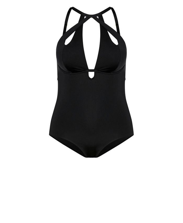 CITY CHIC Plus Size Cancun Underwire 1 Piece Swimsuit Macy's