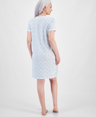 Женская ночная рубашка Charter Club с коротким рукавом, созданная для Macy's