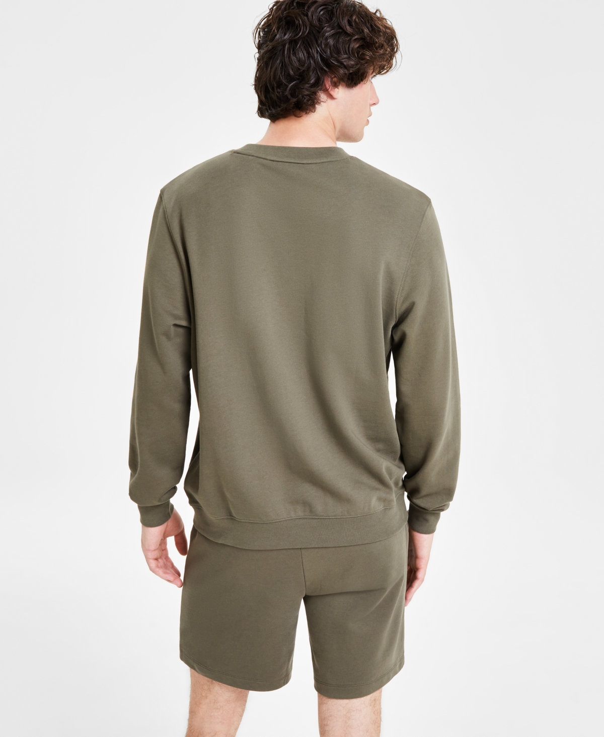 Hugo by Hugo Boss Men's Regular-Fit Logo-Print Sweatshirt -Khaki
