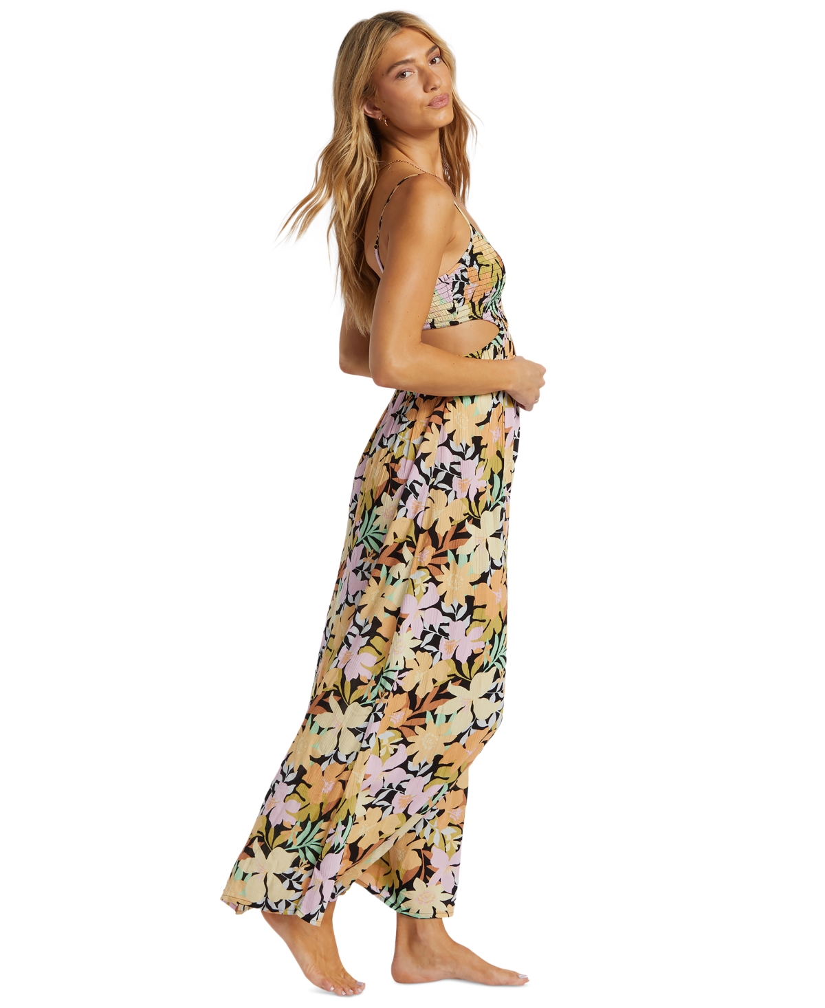 Billabong Juniors' True Desire Cutout Maxi Dress - Black Pebble 2