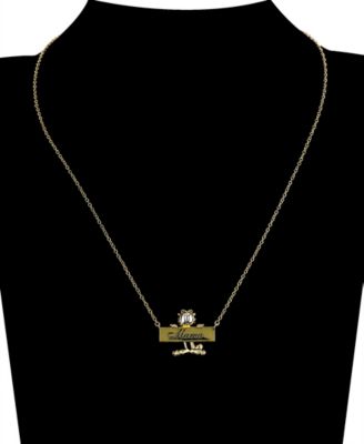 14K Gold Plated Garfield "Mama" Necklace