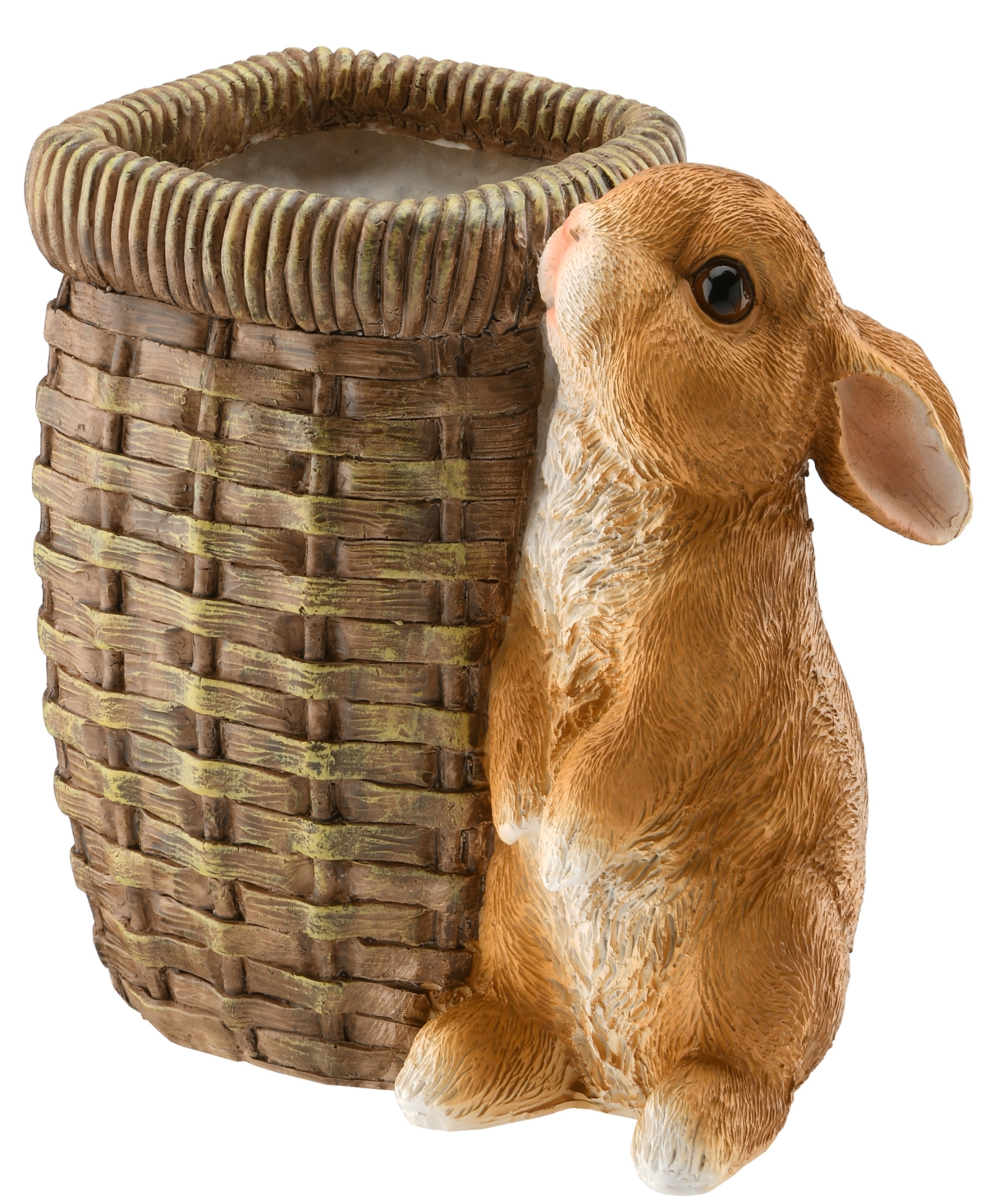 National Tree Company Rabbit and Basket Flower Pot