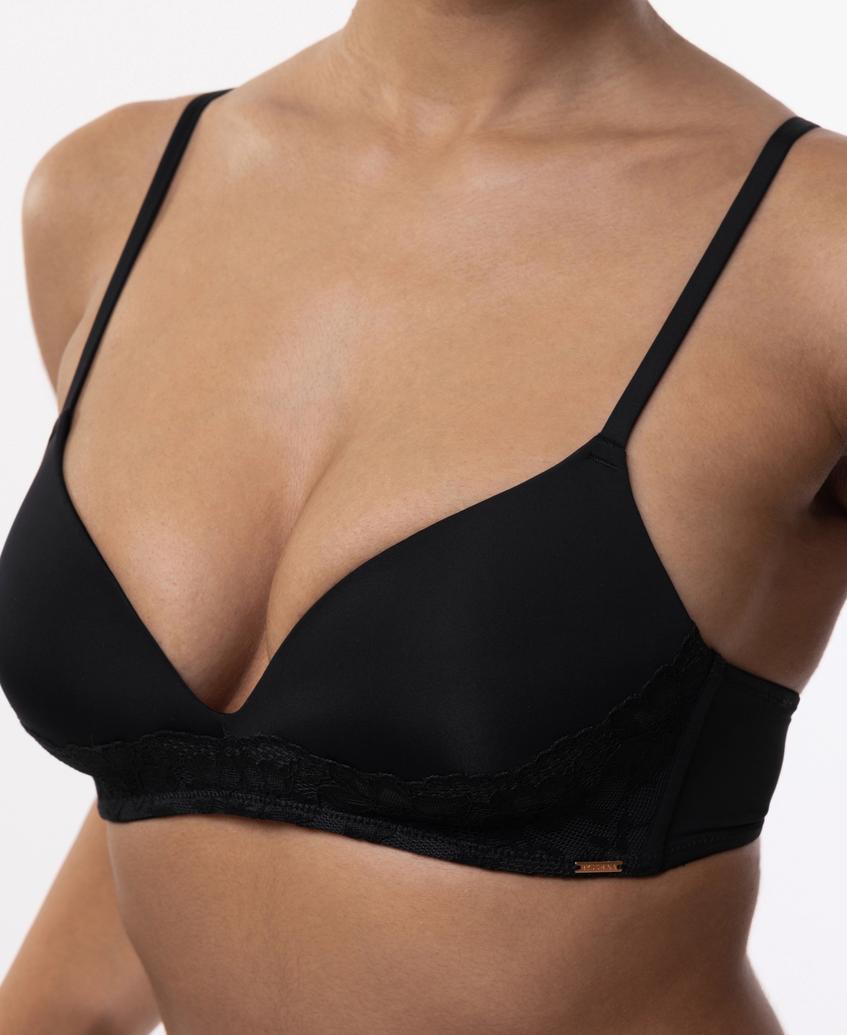 Dorina Women's Fili Light Padded Soft Silk 2 Pc. Demi Bra,  - Black