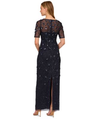 Women's Embellished Floral Sheath Dress