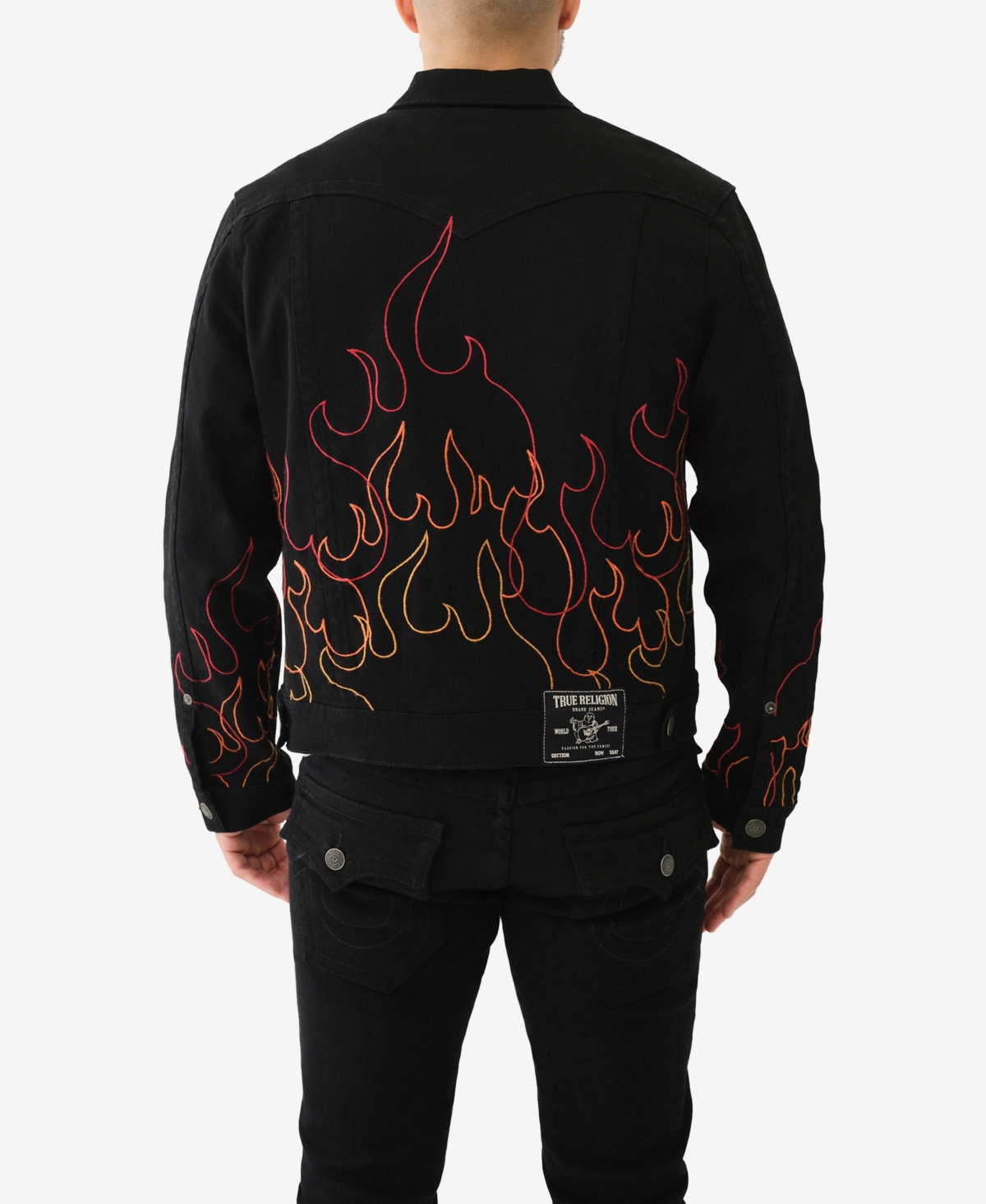 Shop True Religion Men's Jimmy Flame Jacket In Black Rinse
