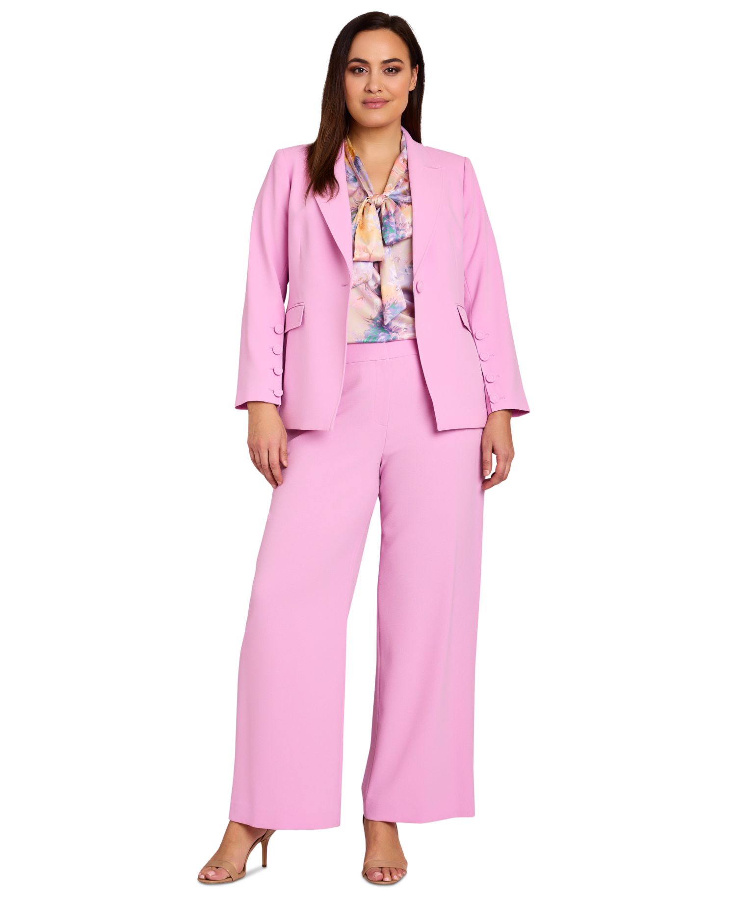 ASL Plus Size Mid Rise Wide-Leg Pants