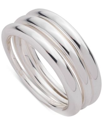 Lauren Ralph Lauren - Sterling Silver 3-Pc. Set Stack Rings
