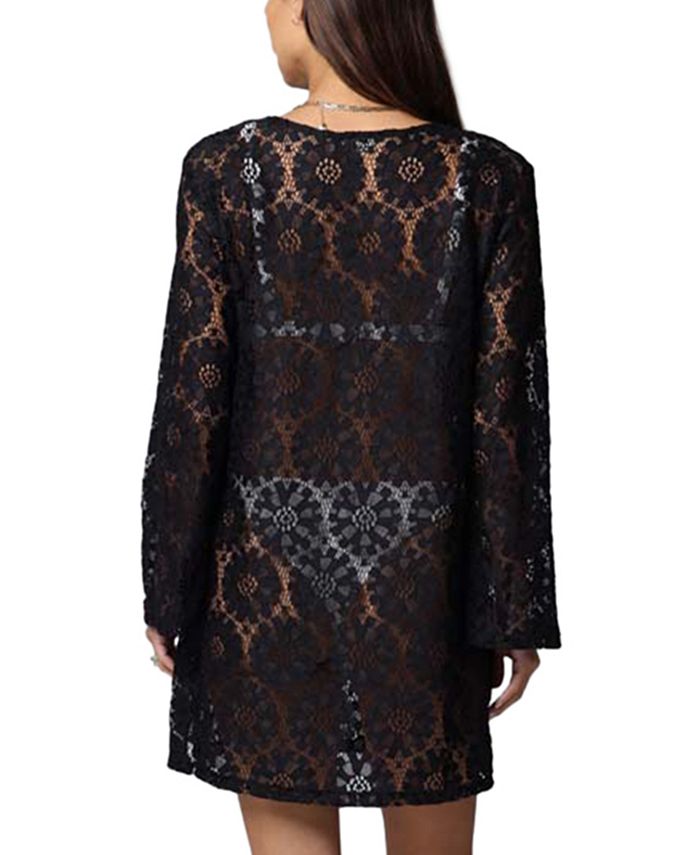 Long Lace Cover Up Dress Caris Black Long Sleeve Lace Bodycon Dress Dresses  PLT KSA