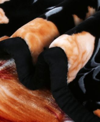 Printed Faux Mink Weighted Blanket, 9 lbs, Queen