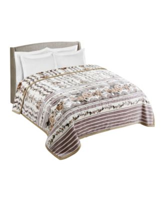 Nestl Printed Faux Mink Weighted Blanket, 9 lbs, Queen