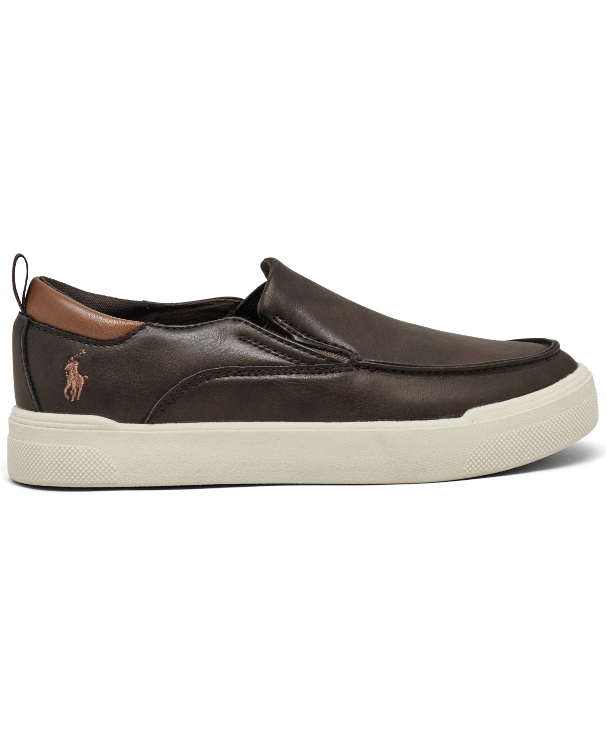 Shop Polo Ralph Lauren Little Kids Filip Slip-on Casual Sneakers From Finish Line In Chocolate