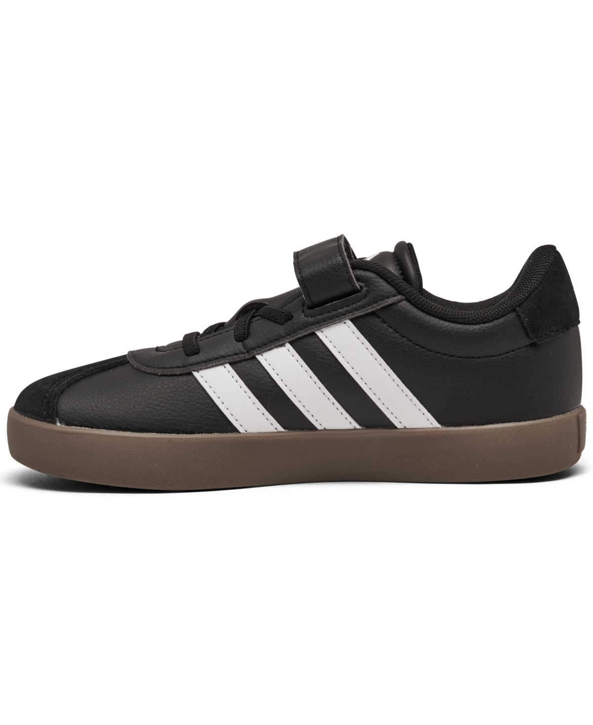 Shop Adidas Originals Little Kids Vl Court 3.0 Fastening Strap Casual Sneakers From Finish Line In Black,white
