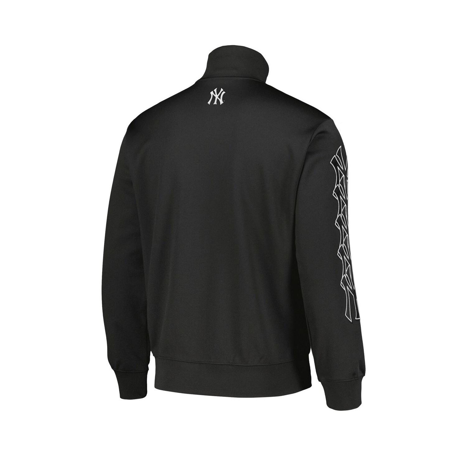 Men's Black New York Yankees Pitcher Full-Zip Track Jacket
