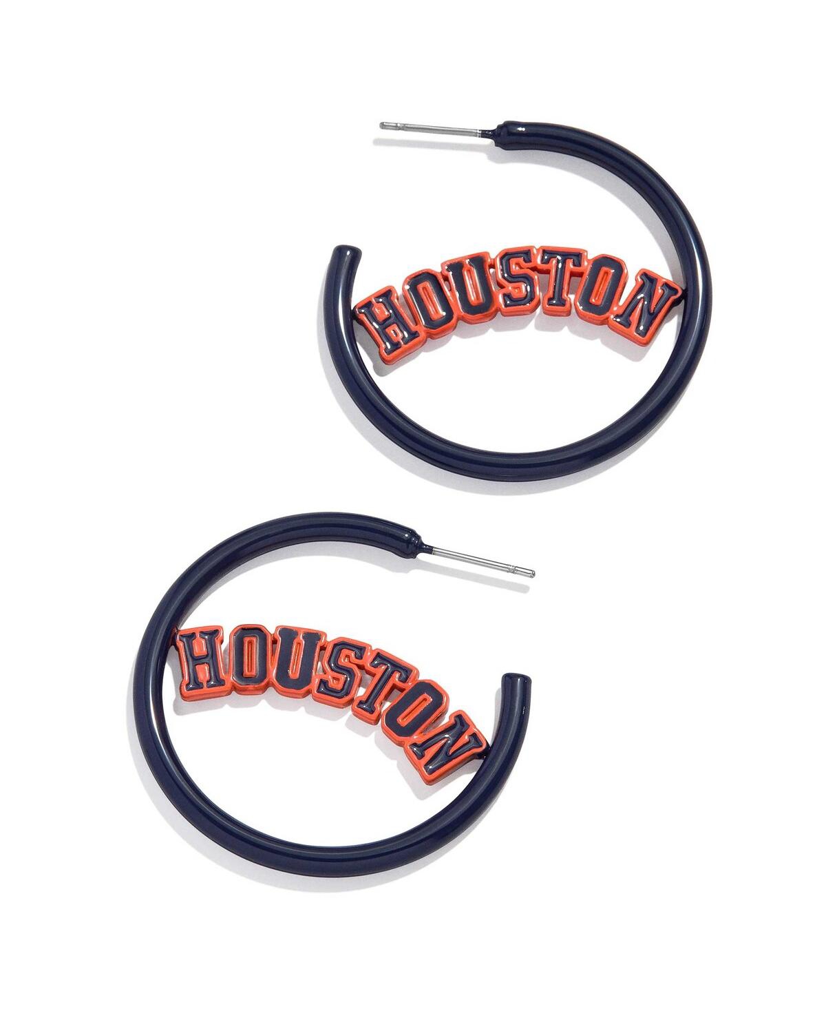Women's Baublebar Houston Astros Enamel Hoop Earrings - Multi