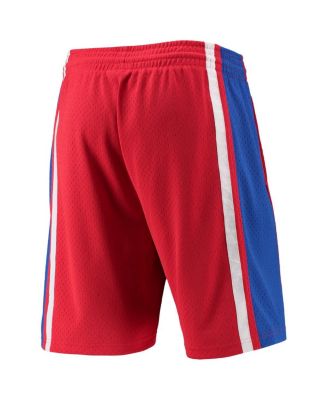Men's Red Philadelphia 76ers 1996-97 Hardwood Classics Swingman Shorts