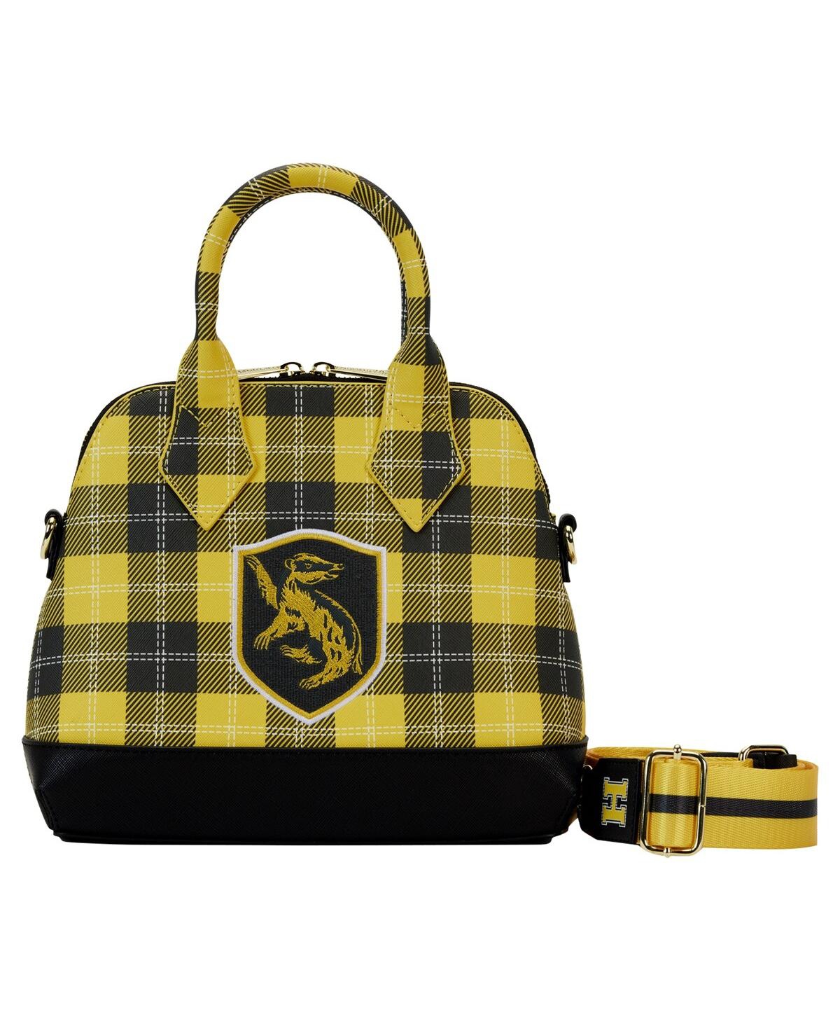Men's and Women's Loungefly Harry Potter Hufflepuff Varsity Plaid Crossbody Bag - Yellow