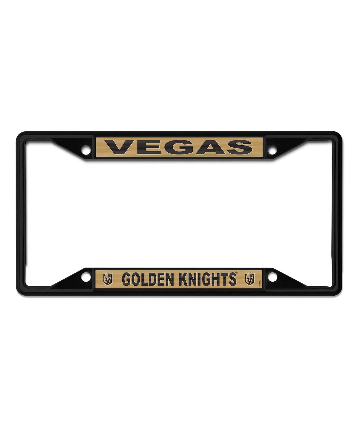 Wincraft Vegas Golden Knights Chrome Colored License Plate Frame In Black