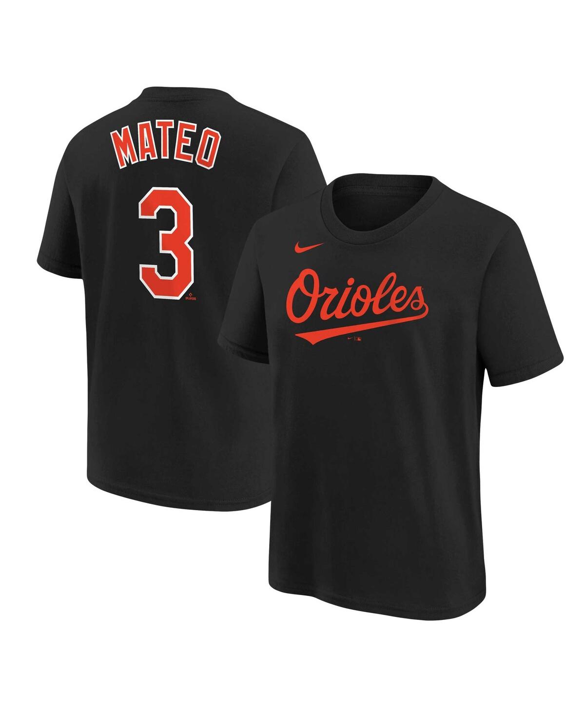 Shop Nike Big Boys  Jorge Mateo Black Baltimore Orioles Player Name And Number T-shirt