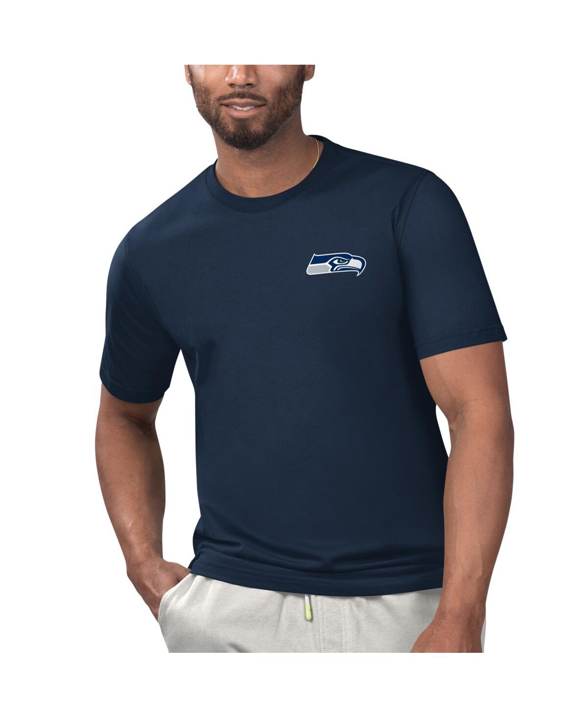 Shop Margaritaville Men's  College Navy Seattle Seahawks Licensed To Chill T-shirt
