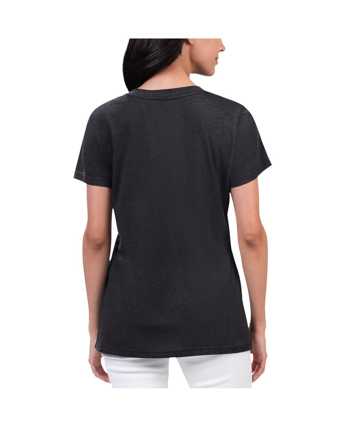 Shop G-iii 4her By Carl Banks Women's  Black Distressed Nascar Key Move V-neck T-shirt